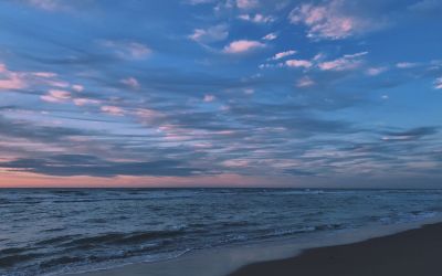 Zonsondergang op het strand van De Haan