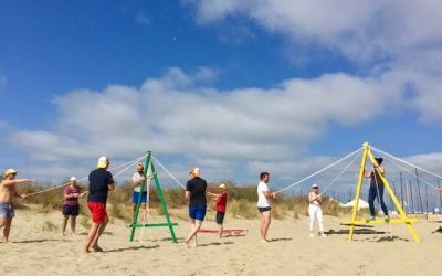 Beach games on the North Sea coast
