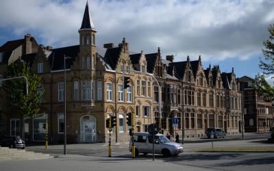 Gothic buildings in the centre of Ypres