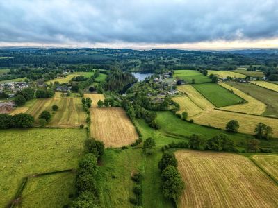 Glooiend landschap bij Robertville, vlak bij Malmedy